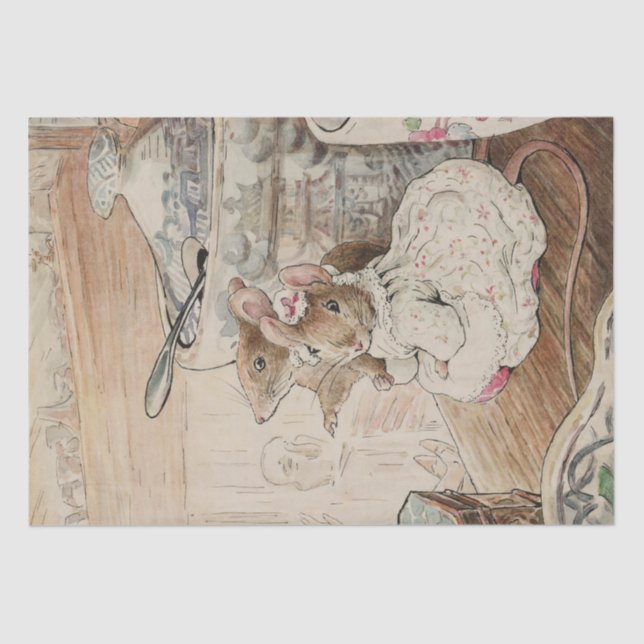Peter Rabbit (ratones) Tejido Papel (Anverso)