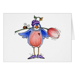 Petirrojo de la primavera - tarjeta