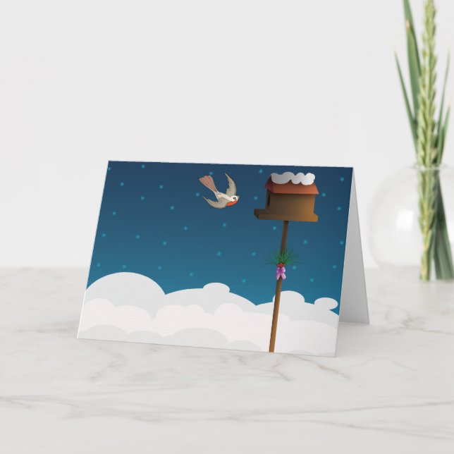 Petirrojo, tarjeta de felicitación (Anverso)