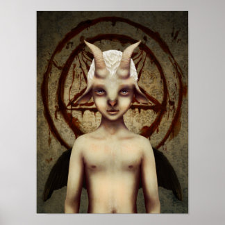 PETIT BAPHOMET Poster de Arte de Lowbrow