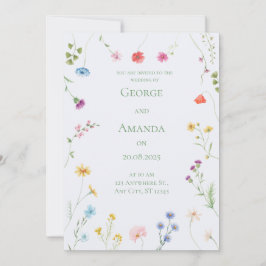 Petite invitación a la boda floral por elegancia