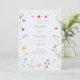 Petite invitación a la boda floral por elegancia