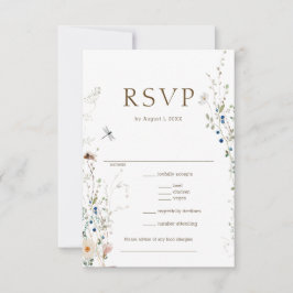 Petite Wildflower Boda elección de comida RSVP