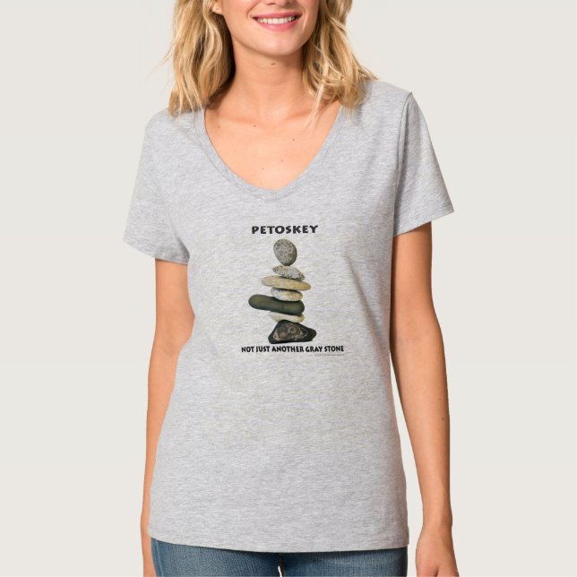 Petoskey - no apenas otra camiseta de piedra gris (Anverso)