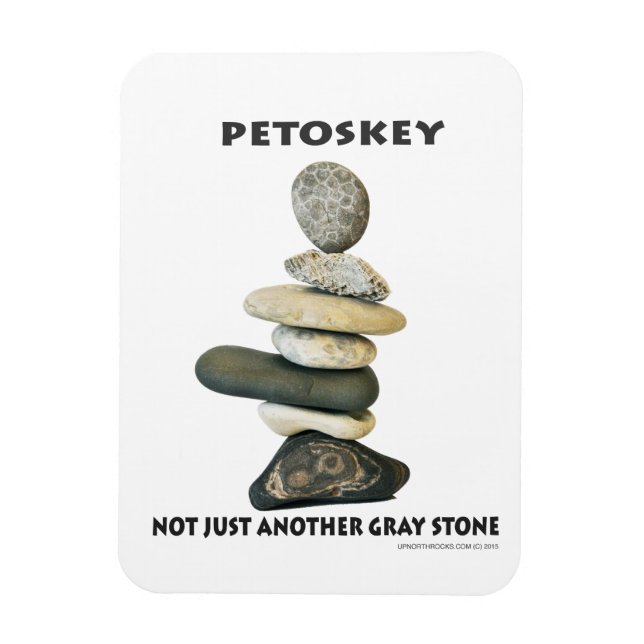 Petoskey - No sólo otro imán de piedra gris (Vertical)