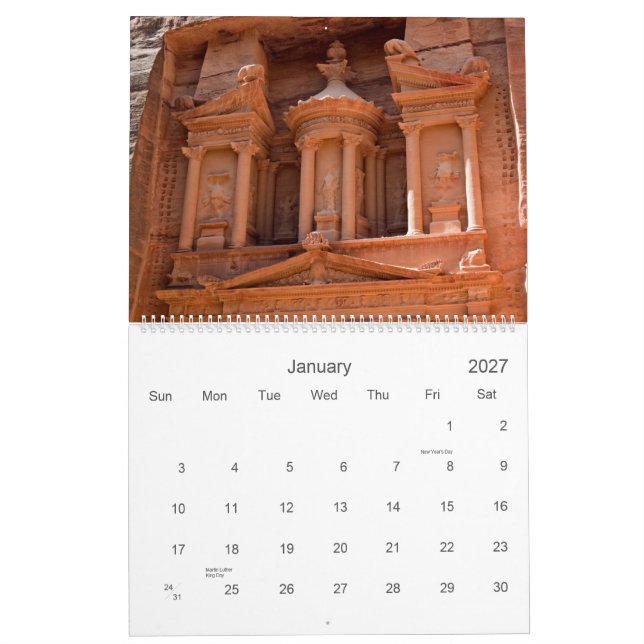 Petra 2015 del calendario (Jan 2027)