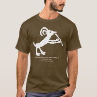 Petroglifo, camiseta del jugador de flauta de cabr
