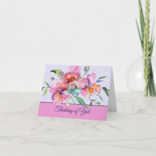 Petunias de acuarela rosadas y moradas personaliza
