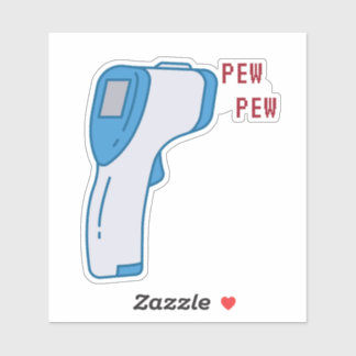 Pew Pew Funny Personalizado Pegatina de Vinilo Cor