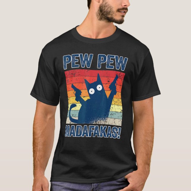 Pew Pew Madafakas Gatos Tops Summer Pajamas Pew Pe (Anverso)