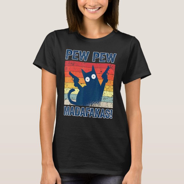 Pew Pew Madafakas Gatos Tops Summer Pajamas Pew Pe (Anverso)