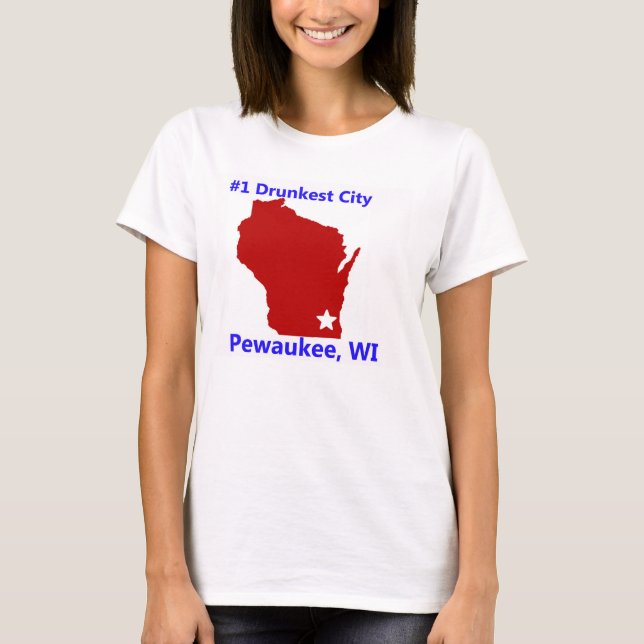 Pewaukee, la camiseta de las mujeres de la ciudad (Anverso)