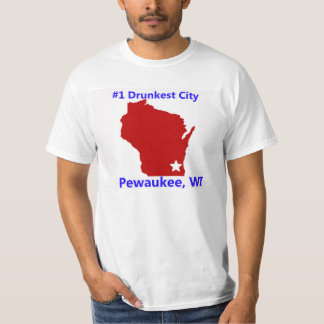 Pewaukee, la camiseta de los hombres de ciudad de