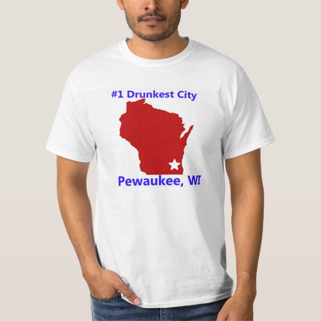 Pewaukee, la camiseta de los hombres de ciudad de (Anverso)