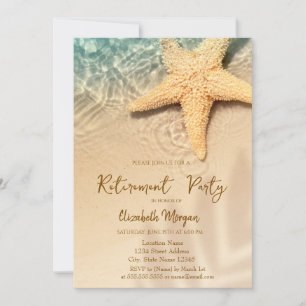 Pez de mar de playa Invitación de jubilación