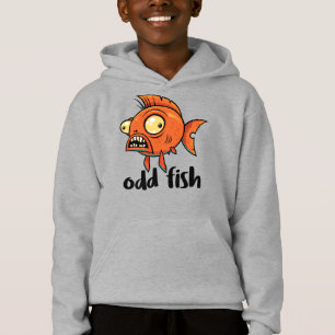 Pez Dorado Naranja Divertido y Raro Dibujo Animado