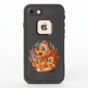 Pez payaso Dibujo animado lindo Familia Submarino