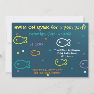 Pez y burbujas - Invitación a la fiesta de la pisc