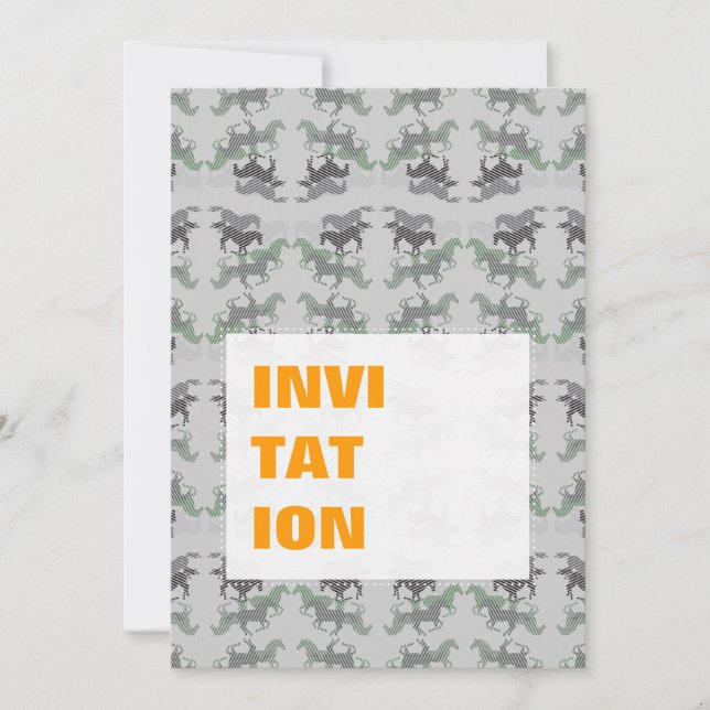 Pferde Muster liniert (Anverso)