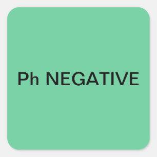 Ph Etiquetas de gráficos médicos negativos