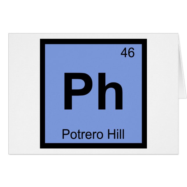Ph - Potrero Hill San Francisco Chemistry Symbol (Anverso (Horizontal))