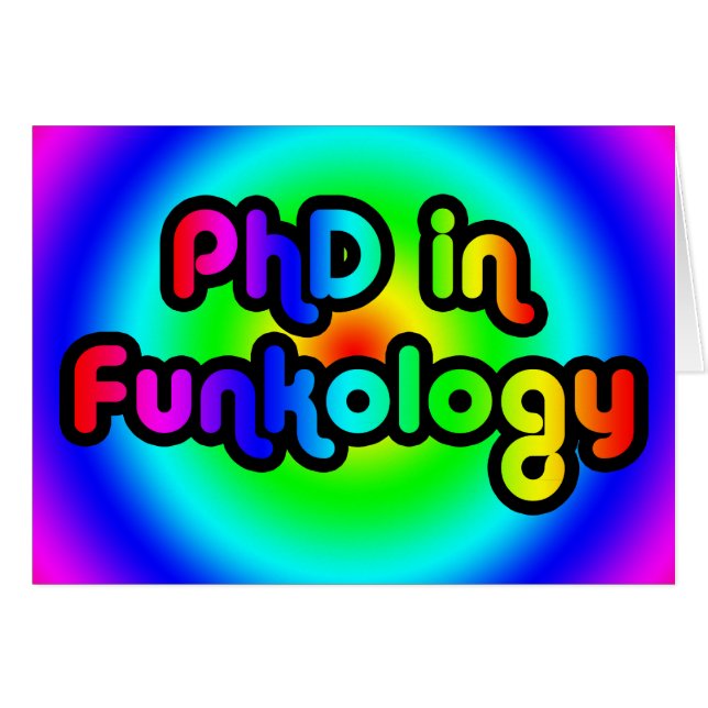 PhD en arco iris del miedo del chiste de la (Anverso (Horizontal))