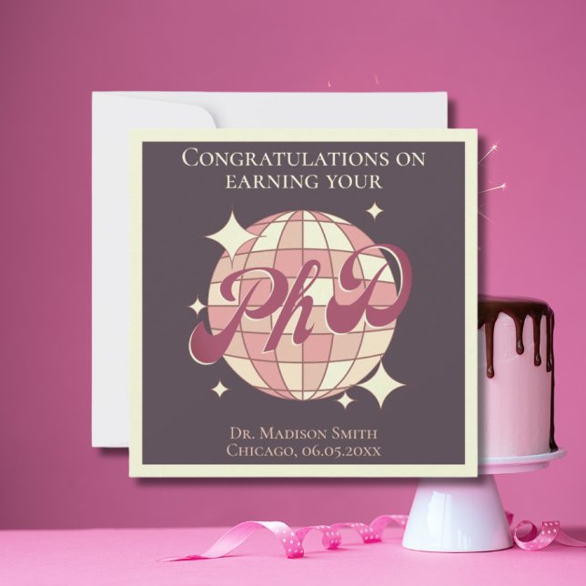 PhD tesis de graduación tarjeta de felicitación de (Subido por el creador)