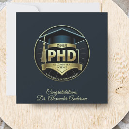 PhD tesis de graduación tarjeta de felicitación de