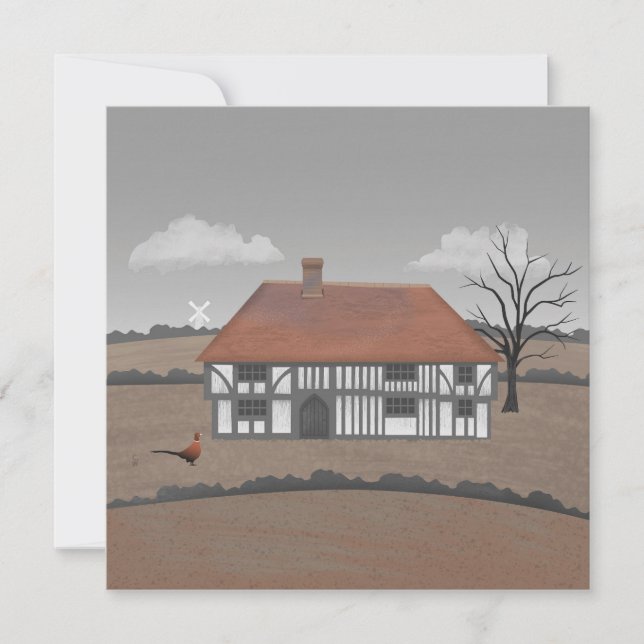 Pheasant Farmhouse Card (Anverso)