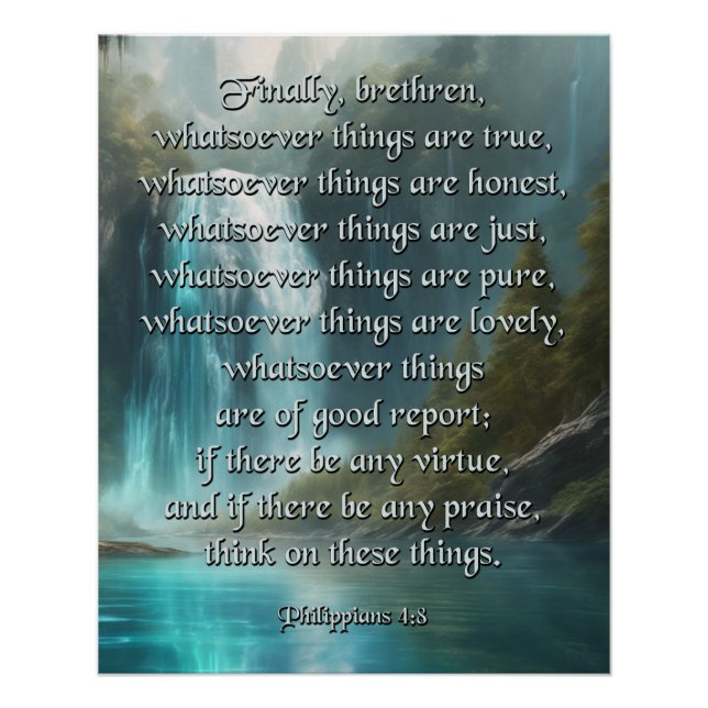 Phil 4:8 Poster (Anverso)