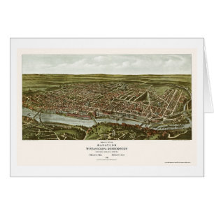 Philadelphia, mapa panorámico del PA - 1907