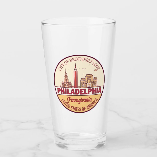 Philadelphia Pennsylvania City Skyline Emblem (Anverso)