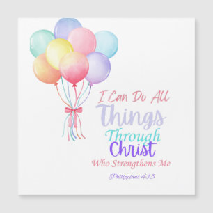Philippians 4:13 Biblia Verse Magnet Card