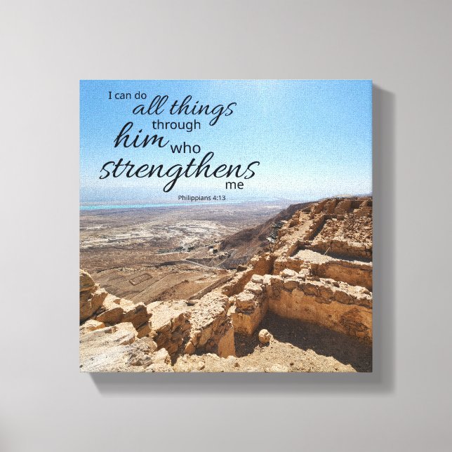 Philippians 4:13 Lienzo Envuelto (Anverso)