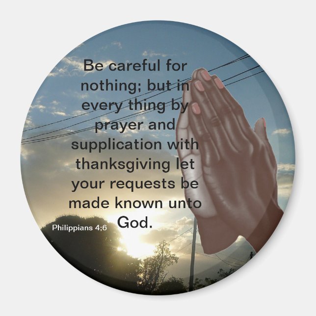 Philippians 4;6 imán (Frente)