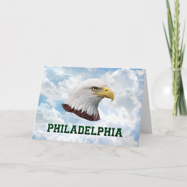 Philly Eagle - Tarjeta de saludo horizontal (Anverso)