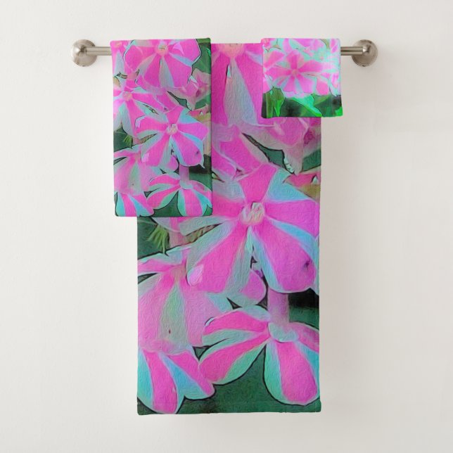 Phlox Jardín de menta blanca y rosa caliente (In situ)