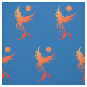 Phoenix de levantamiento en tela de las llamas