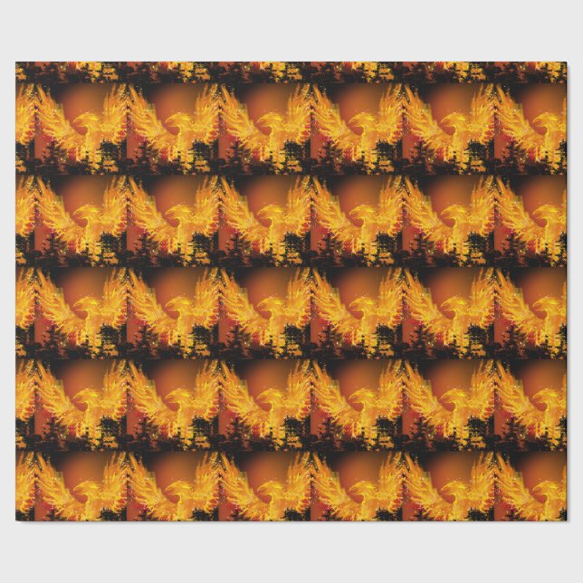 Phoenix en papel de ajuste de mosaico de vuelo (Costura)
