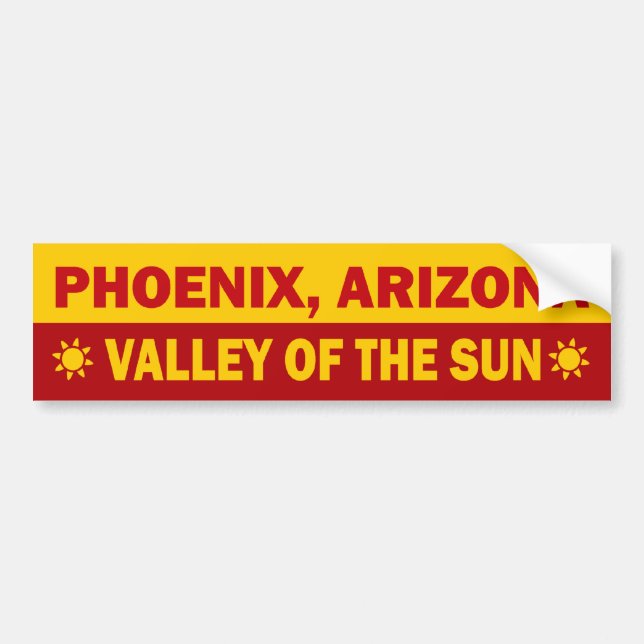 Phoenix, pegatina para el parachoques de Arizona (Frente)