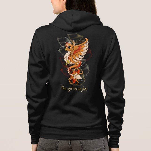 Phoenix relampaga para arriba sudadera con capucha (Reverso)