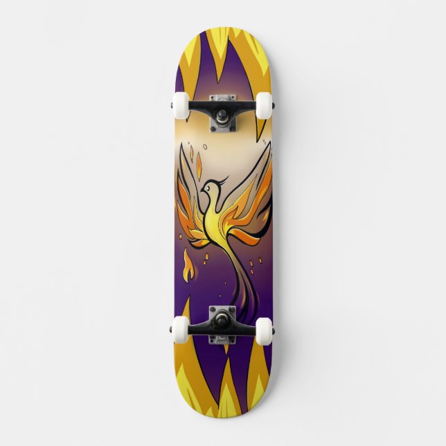 Phoenix Rise – Minimal Flame Patineta (Anverso)