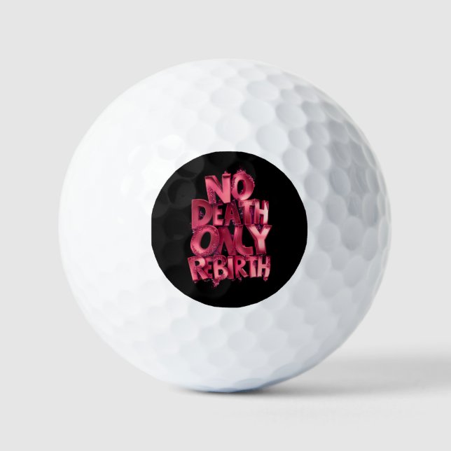 Phoenix Shot – Bola de Golf Blanca, Mantra Rosa (Anverso)