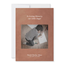 Photo Child Remembering Brown Faux Metallic Effect