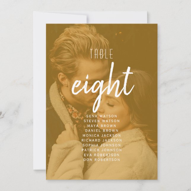 Photo Wedding Seating Chart (Anverso)