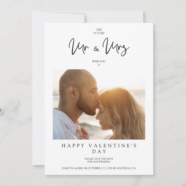 Photo Whimsical MR & MRS Valentine's Day Wedding (Anverso)