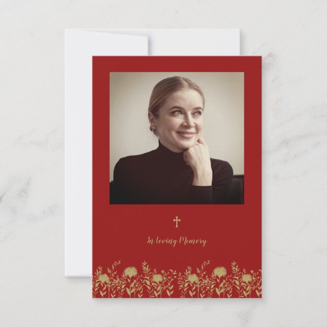 Photo & Wildflowers for Funeral Service (Anverso)