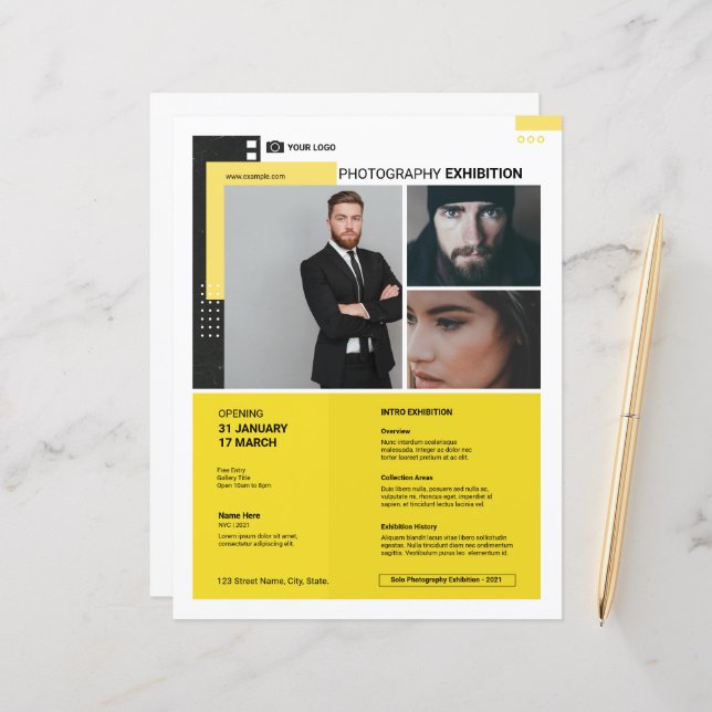 Photography Exhibition Flyer Template (Anverso/Reverso In Situ)