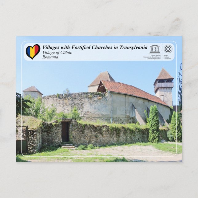 PHS de la UNESCO - Pueblo de Câlnic Tarjeta postal (Anverso)