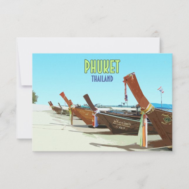 Phuket Thailand Tropical Beach Vintage (Anverso)
